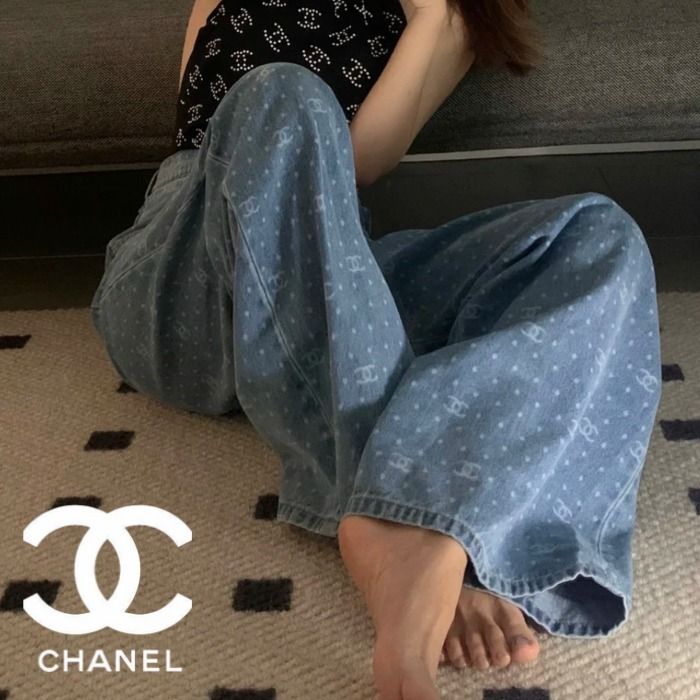 ◇ロゴデザインがキュート◇CHANEL ジーンズ CCロゴ (CHANEL/デニム