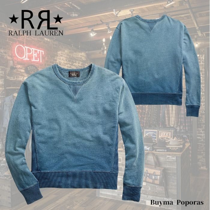 タイムレス【RRL】インディゴ フレンチテリー スウェットシャツ (RRL