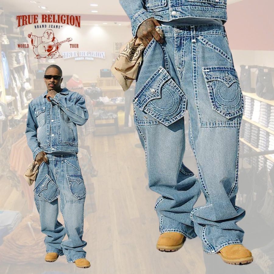人気☆ True Religion SUPER T ULTRA BAGGY カーゴ ジーンズ (TRUE