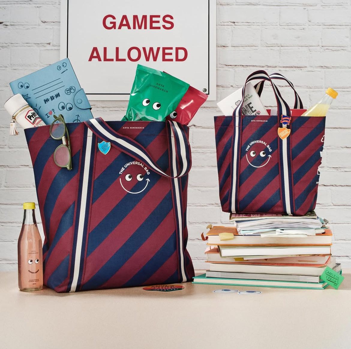 ◇ Anya Hindmarch Tuck shop ◇Universal Bag 大小2セット (Anya