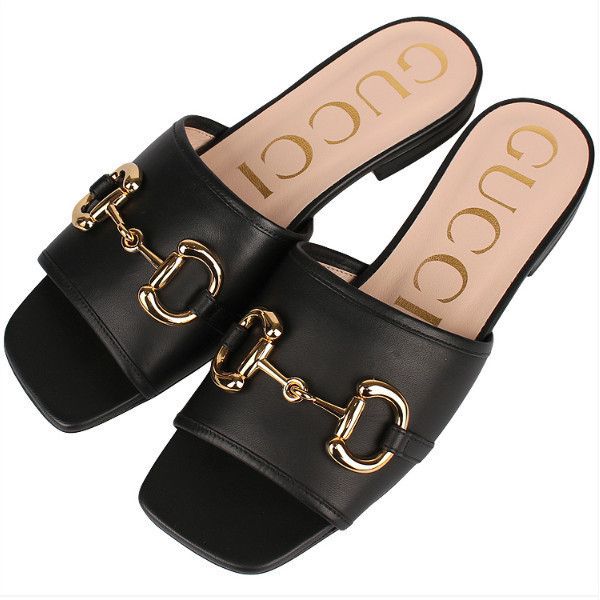 ☆GUCCI☆ スライド レザーサンダル ホースビット (GUCCI/サンダル