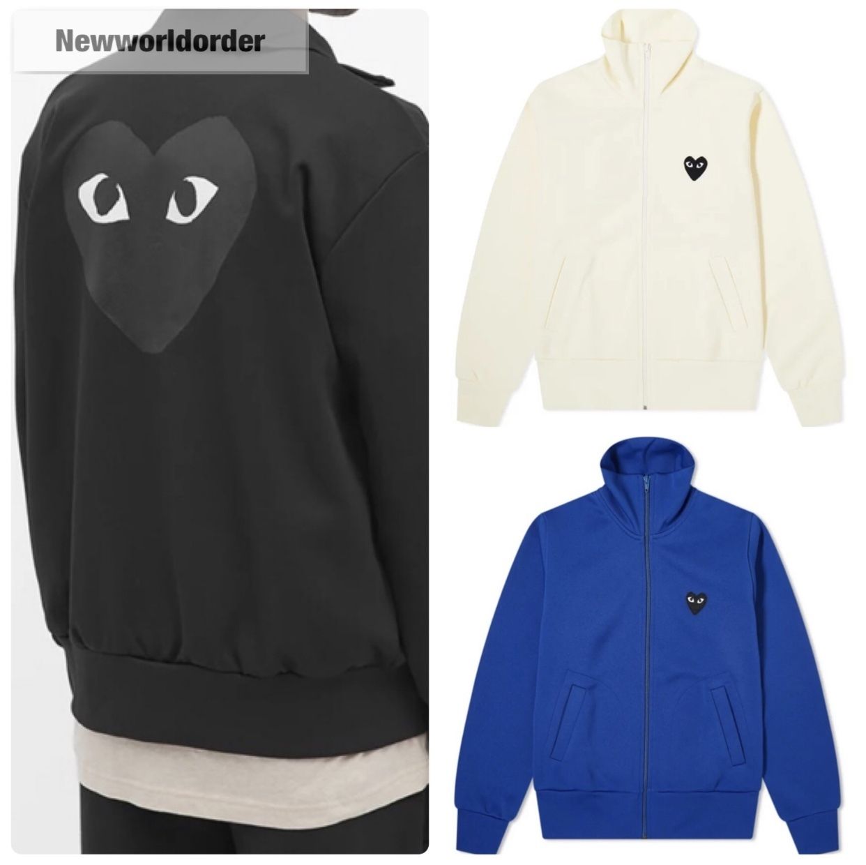 ブラックハートが素敵 コムデギャルソン トラックジャケット (COMME