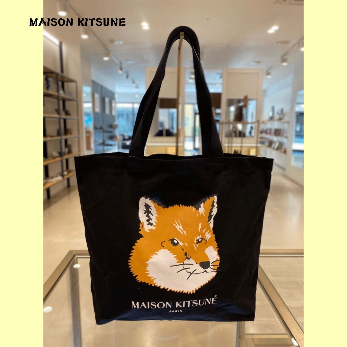☆ 送料・関税込 ☆ MAISON KITSUNE ☆ TOTE BAG FOX HEAD (MAISON