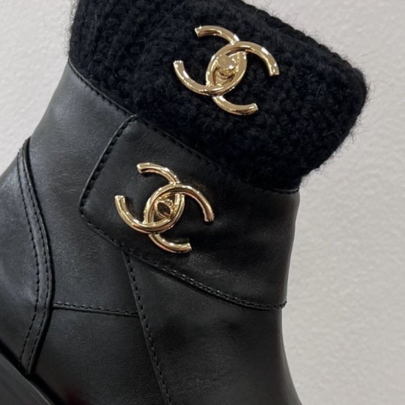 脱ぎ履きしやすい♪】CHANEL ショートブーツ ターンロック (CHANEL