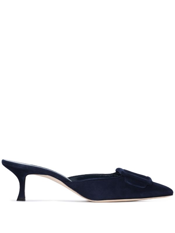 Manolo Blahnik Mules Maysale 50mm | Blu | FARFETCH IT