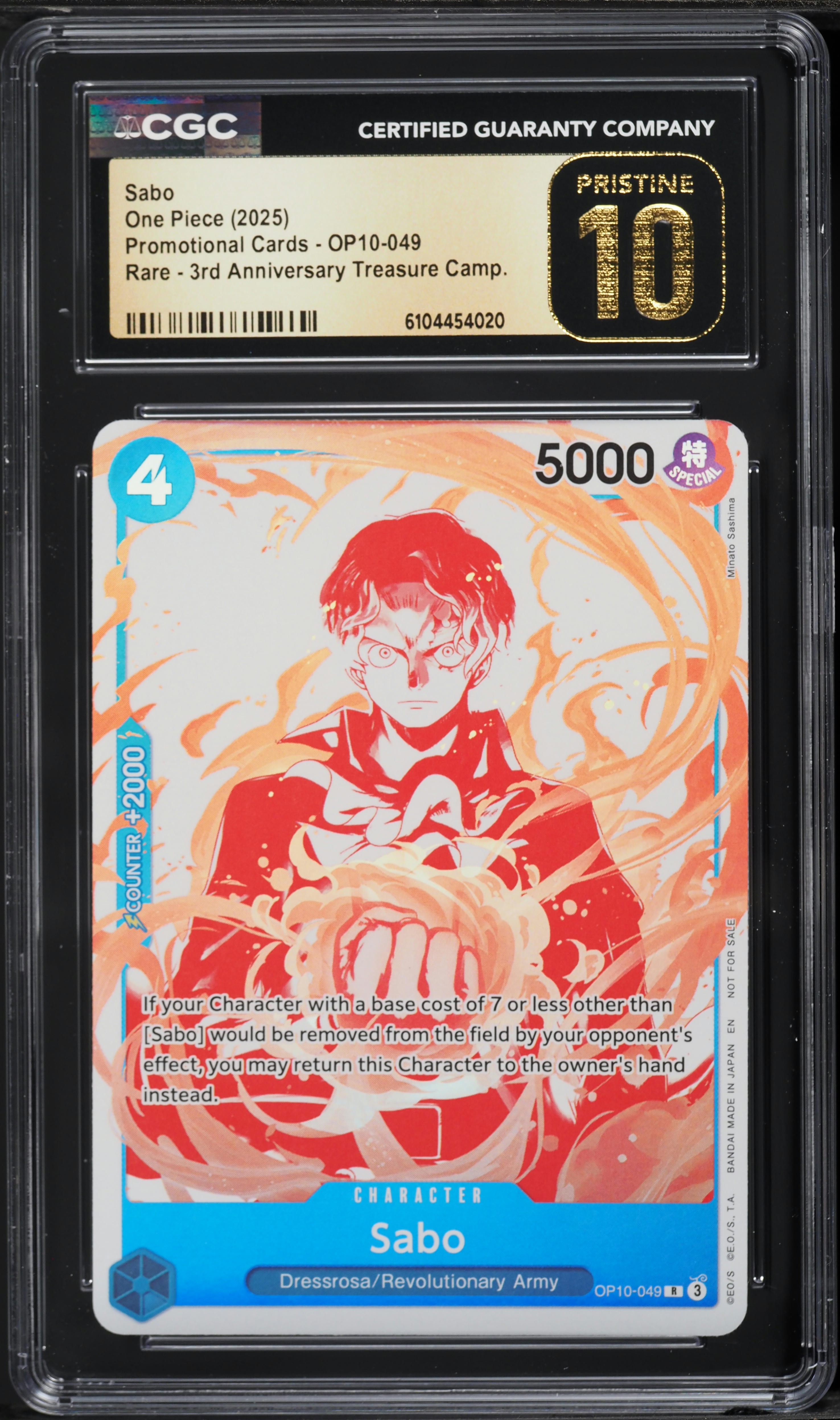2025 One Piece Promo Cards 3rd Anniversary Treasure Sabo #OP10-049