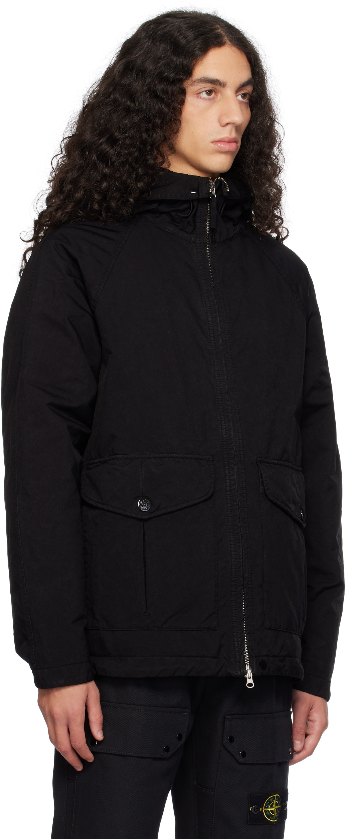 Stone Island Black 41649 David-TC Down Jacket Stone Island