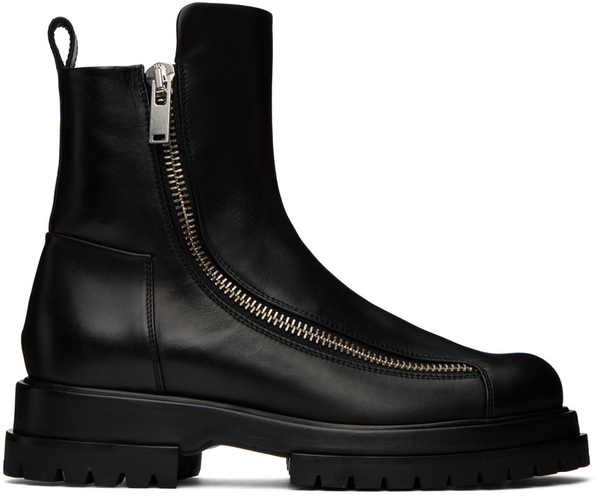 424 Black Zip Boots 424
