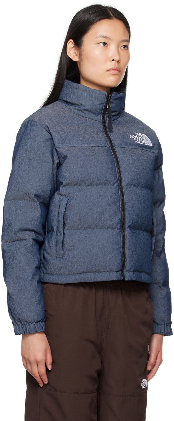 The North Face Navy '92 Nuptse Reversible Denim Down Jacket The