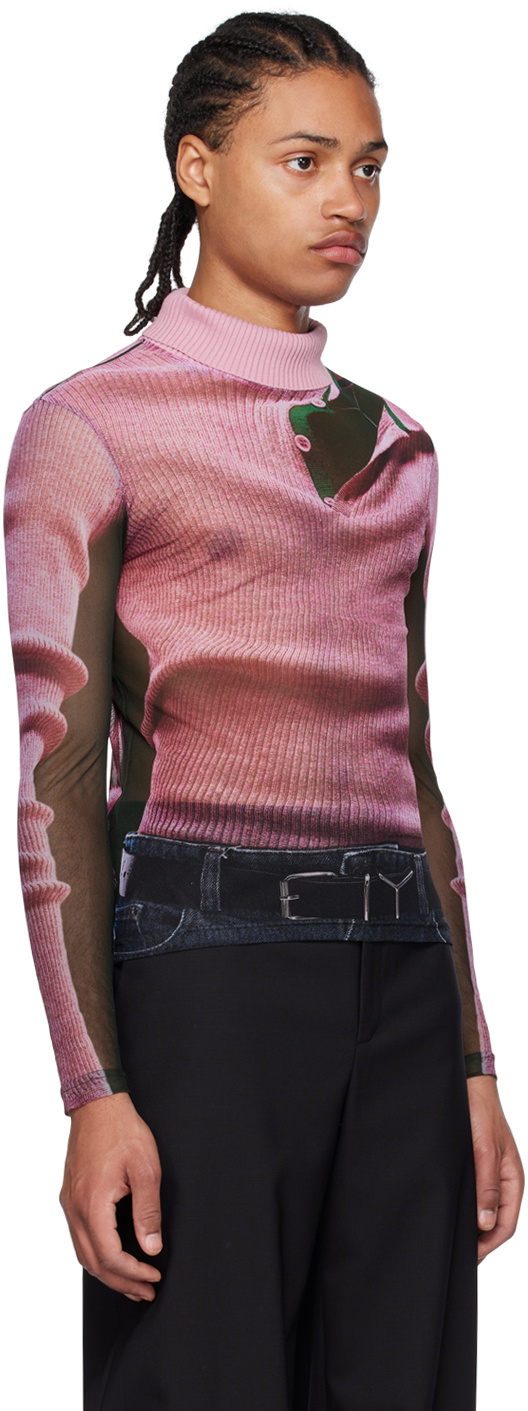 Y/Project Pink Jean Paul Gaultier Edition Turtleneck Y/Project