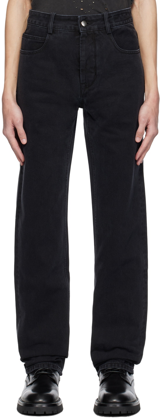Ann Demeulemeester Black Leopold Jeans Ann Demeulemeester
