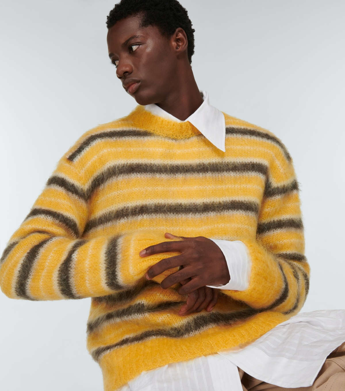 Marni - Striped mohair-blend sweater Marni