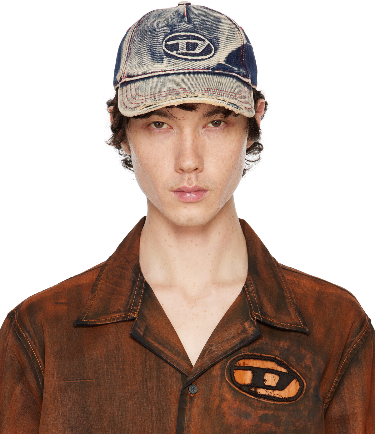 Diesel Blue & Beige C-Seymon Cap Diesel