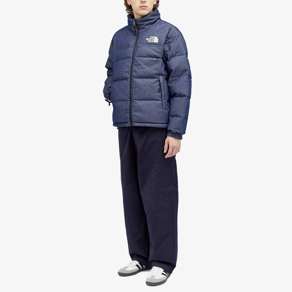 The North Face Men's 92 Reversible Nuptse Jacket in Denim Blue/Tnf