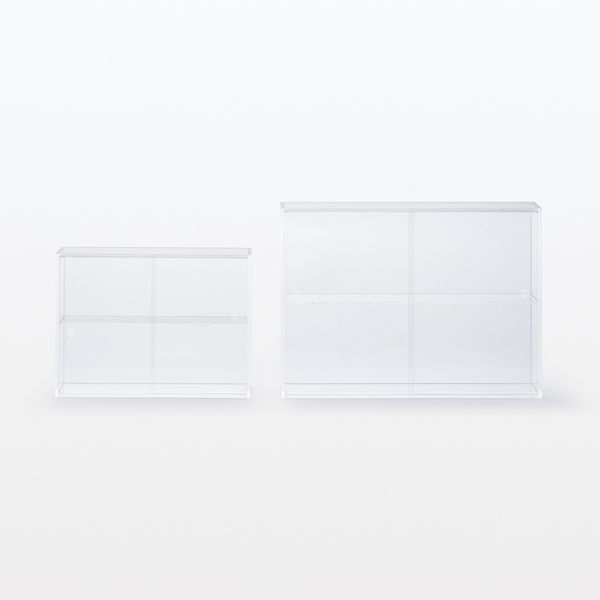 無印良品 アクリルコレクションスタンド引き扉付き 小 約幅25.2×奥行