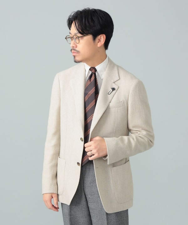 BEAMS F（ビームスF）LARDINI / ROMA ミックスファブリック バスケット