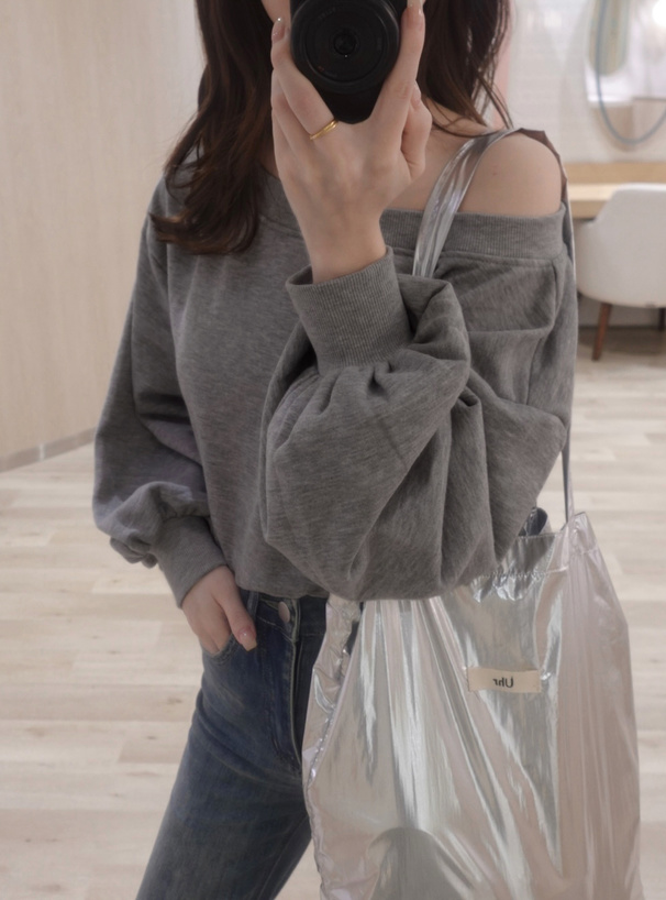 オフショルダースウェットトップス[pm392] | レディースファッション