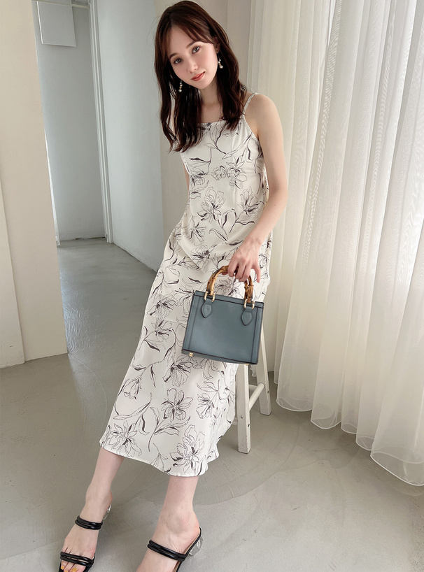 マルチWay花柄ボレロXキャミマーメイドワンピースセットアップ[tu418