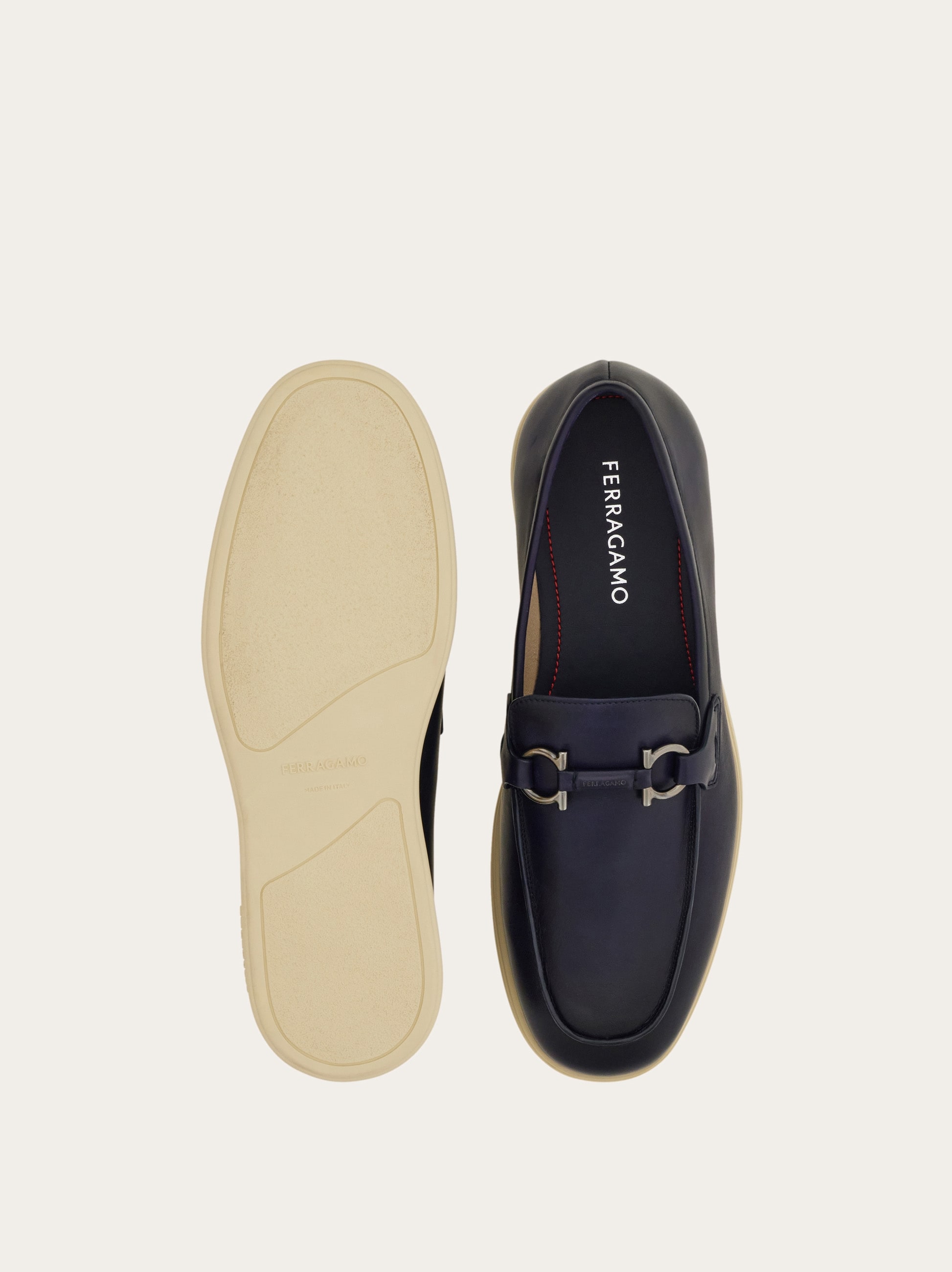 Casual loafer with Gancini ornament - Men | Ferragamo
