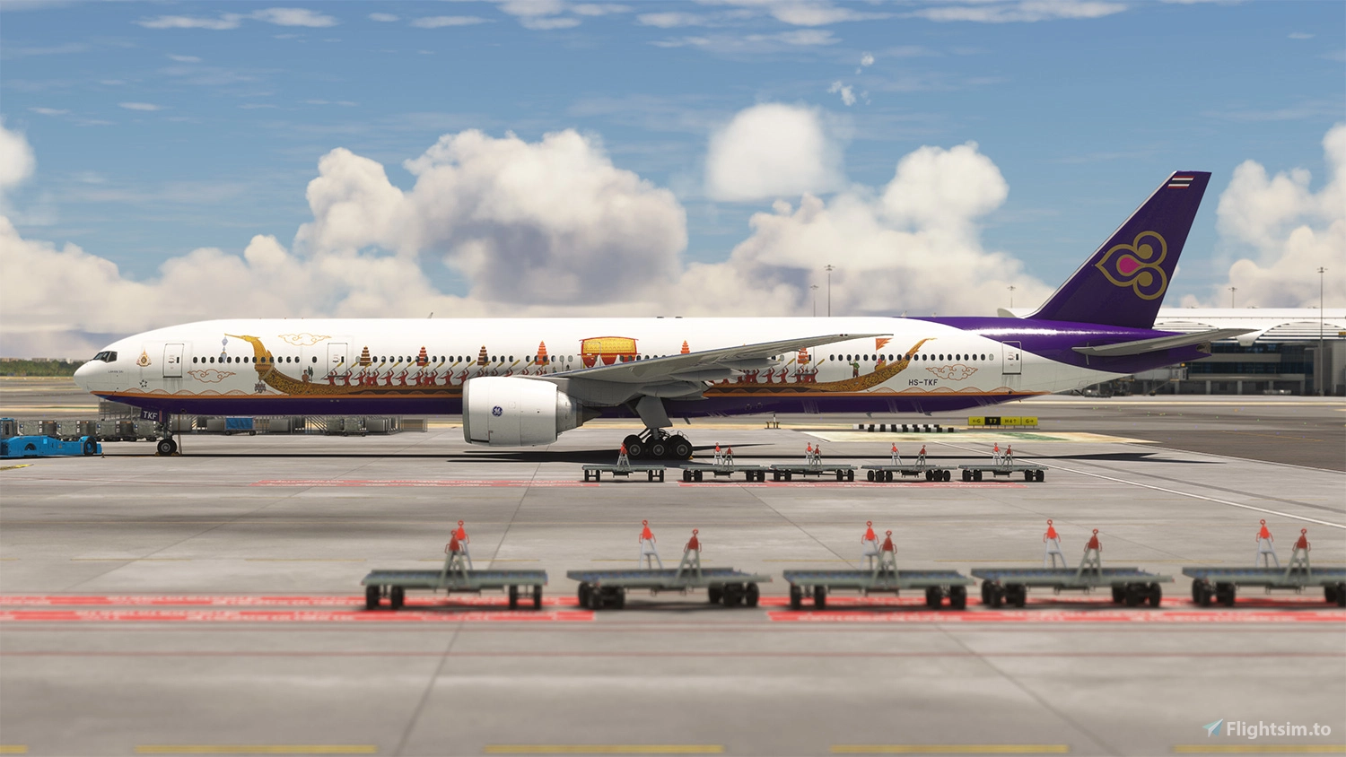 PMDG B777-300ER | Thai Airways Int'l | The Royal Barge | HS-TKF の