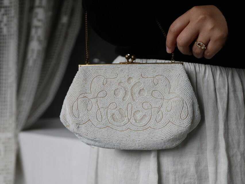 ビーズバッグ フランスアンティーク アンティークバッグ フランス