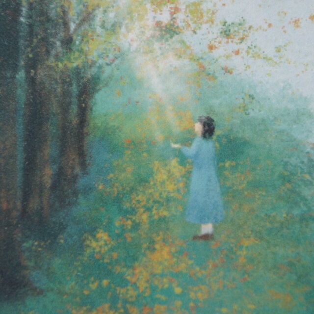 和紙の絵葉書【秋のひかり】ポストカード えはがき 絵ハガキ エハガキ