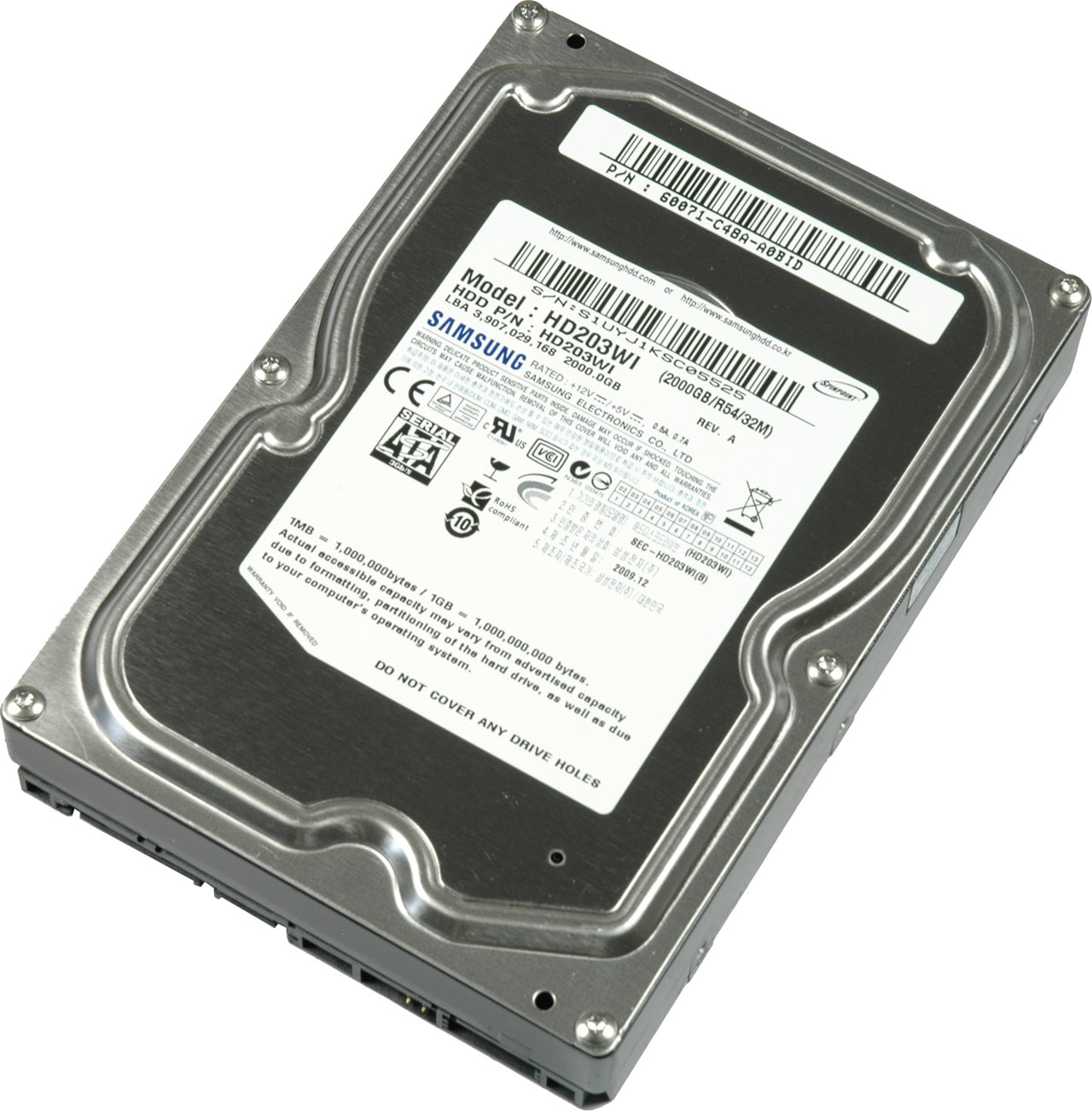 Samsung Spinpoint F3EG (HD203WI, 2TB) - Two 2TB Hard Drives For