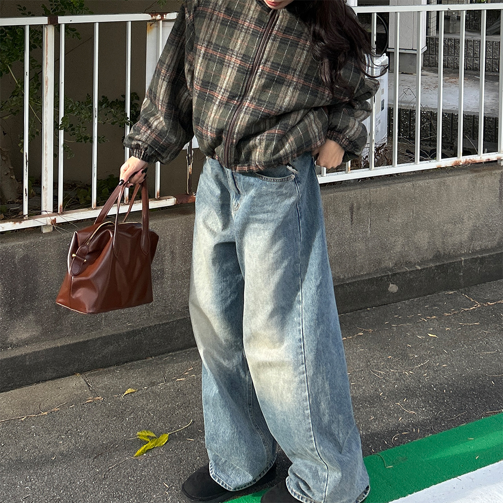 リバーシブルステッチチェックジャンパー | ファッション通販サイト NUGU