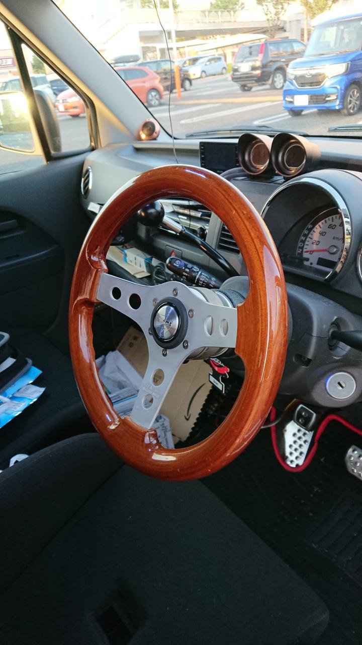 OBA 32パイ ウッドステアリング のパーツレビュー | ワゴンR(WGNR