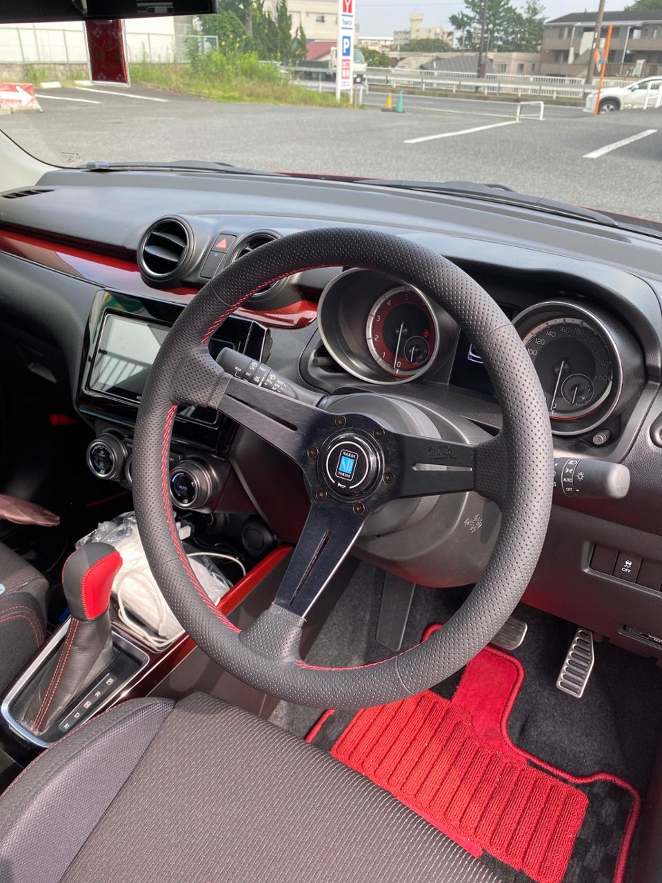 NARDI CLASSIC LEATHER SPORTS TYPE ラリー パンチングレザー レッド