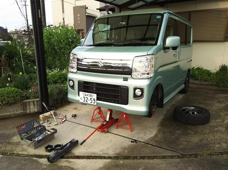 SKID RACING 調整式スタビリンク（スズキ エブリイワゴン・DA17W）by