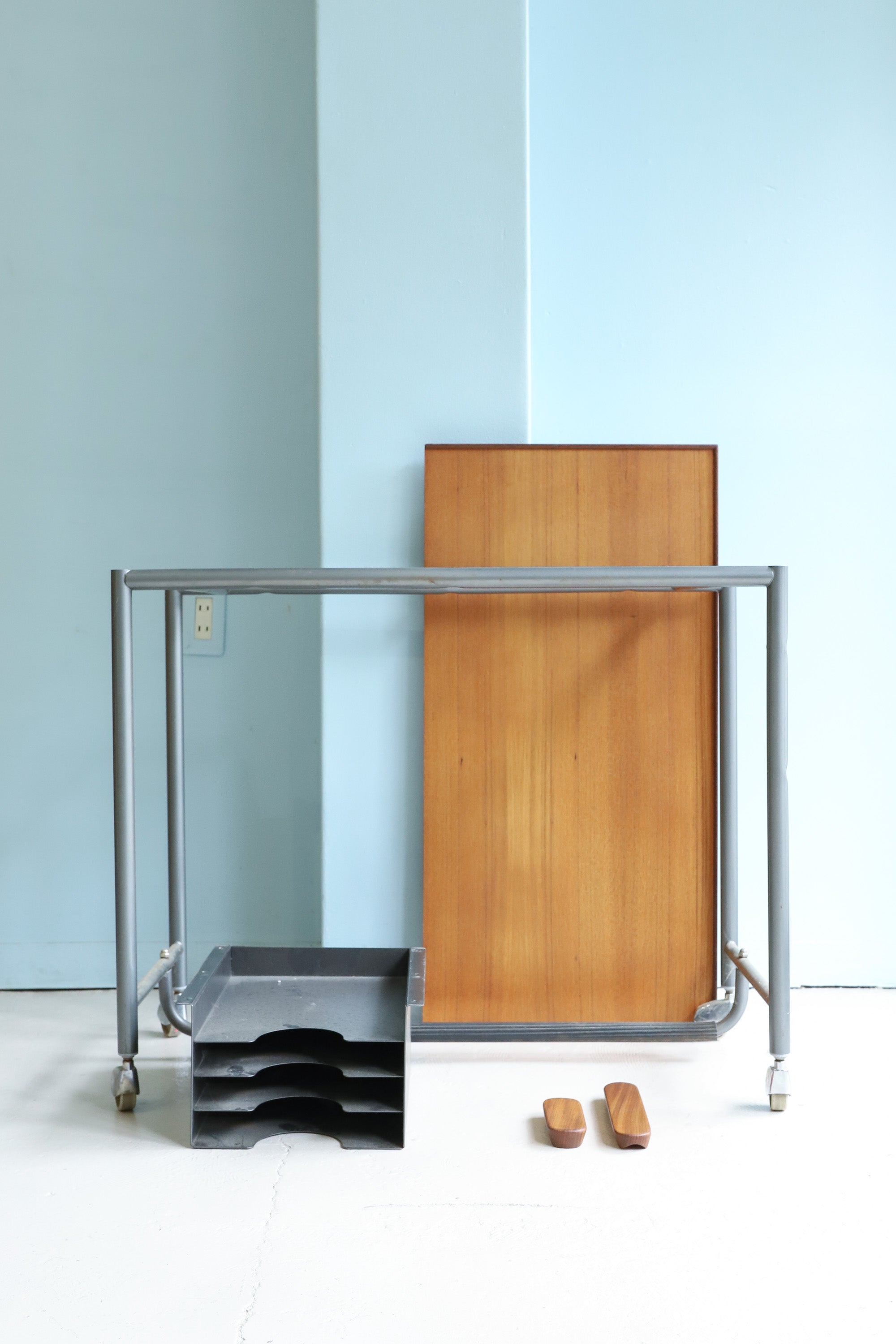 デンマークヴィンテージ スモールデスク キャスター付 北欧家具/Danish