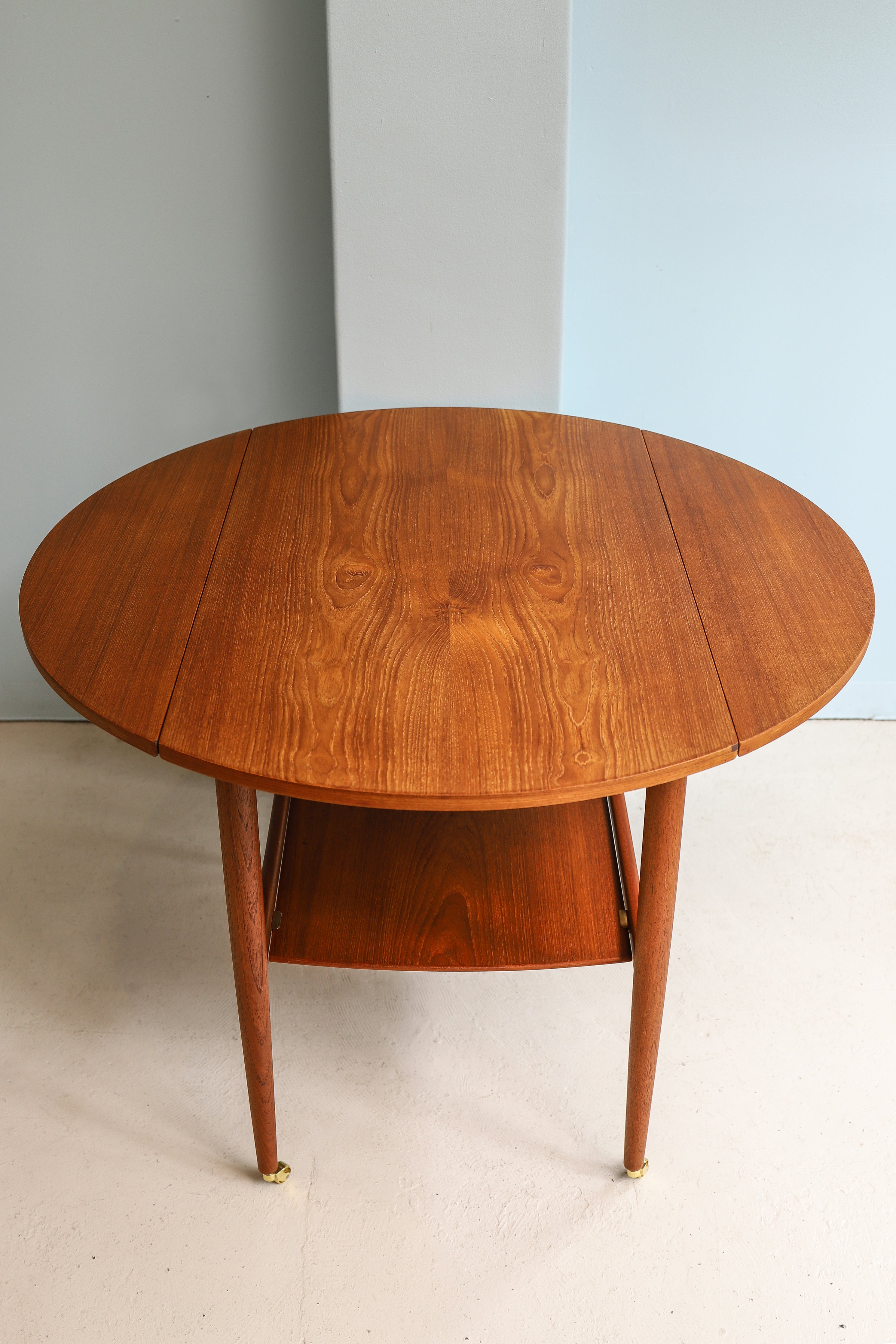 デンマークヴィンテージ コーヒーテーブル ドロップリーフ ラウンド