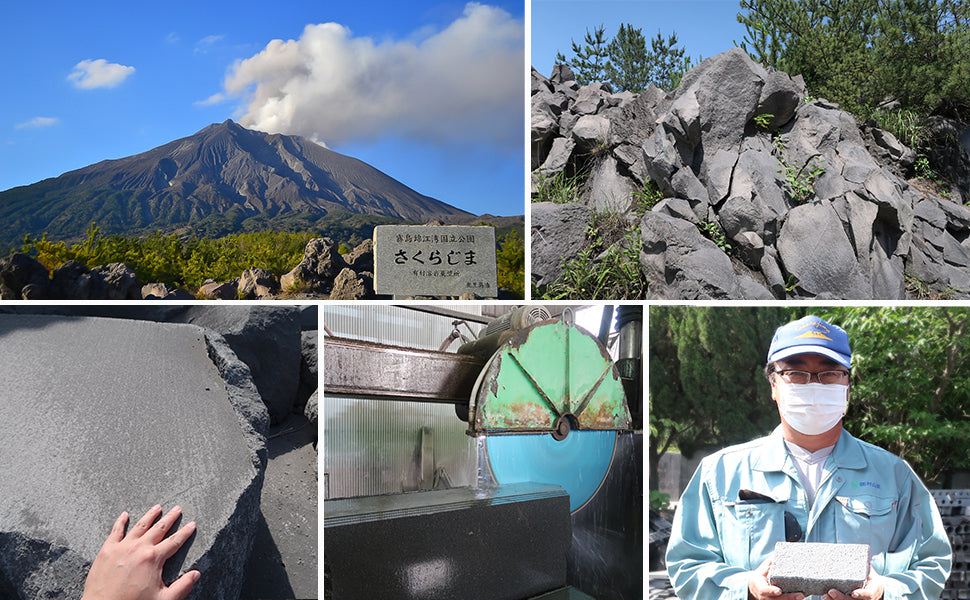 桜島産溶岩ホットブロック（標準サイズ） – タイハーブ：カミンアンド