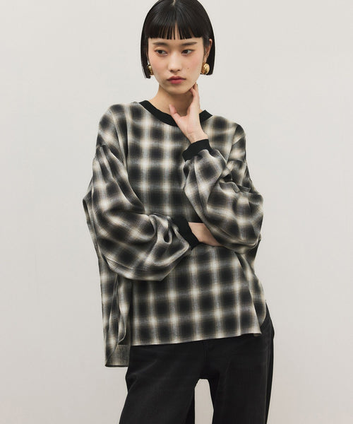 ADAM ET ROPÉ FEMME(アダム エ ロペ ファム) / チェックプルオーバー