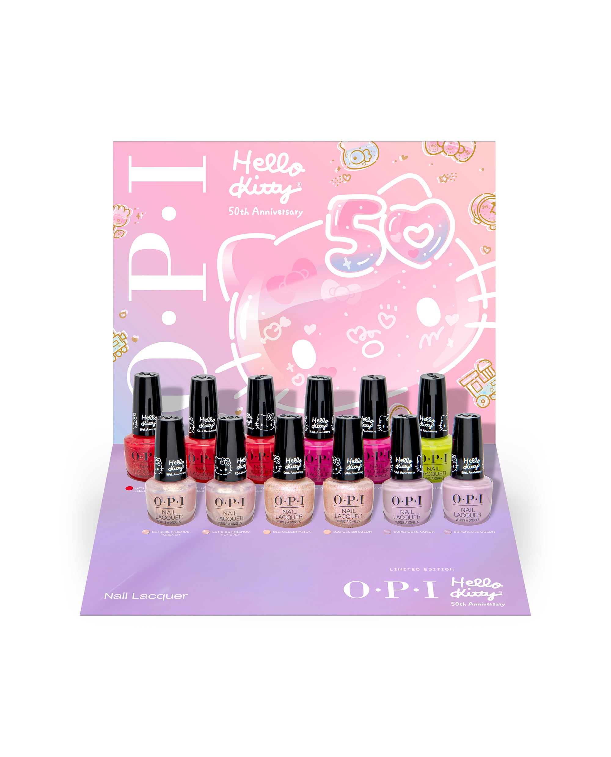 OPI x Hello Kitty® Collection Nail Lacquer 12PC Display Displays