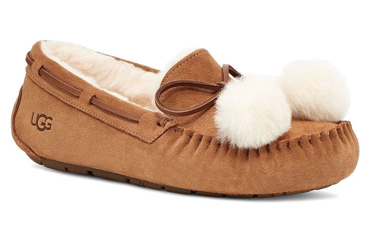 WMNS) UGG Dakota Bow Pom 'Chestnut' 1124030-CHE