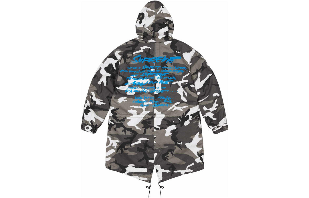Supreme x Futura Fishtail Parka 'Black White Grey' SUP-SS24-016