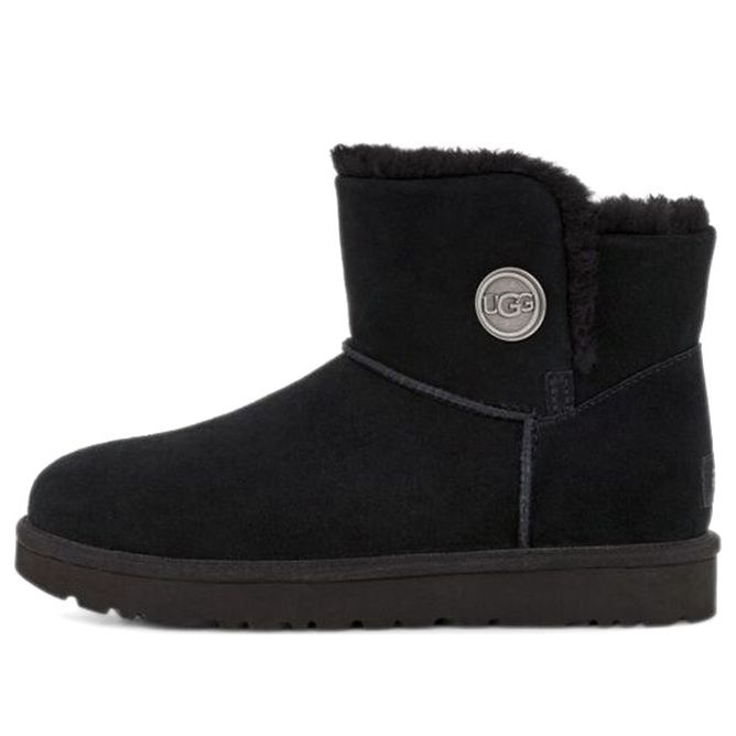 WMNS) UGG Mini Bailey Snaps 'Black' 1127352-BLK