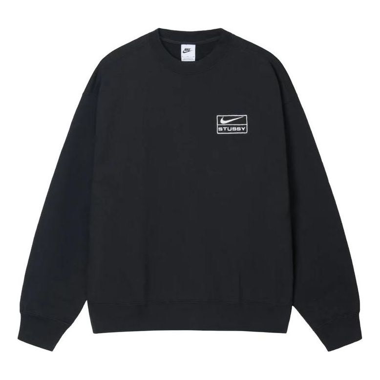 Nike x Stussy Wash Crew Fleece Asia Sizing 'Black' DO5311-010