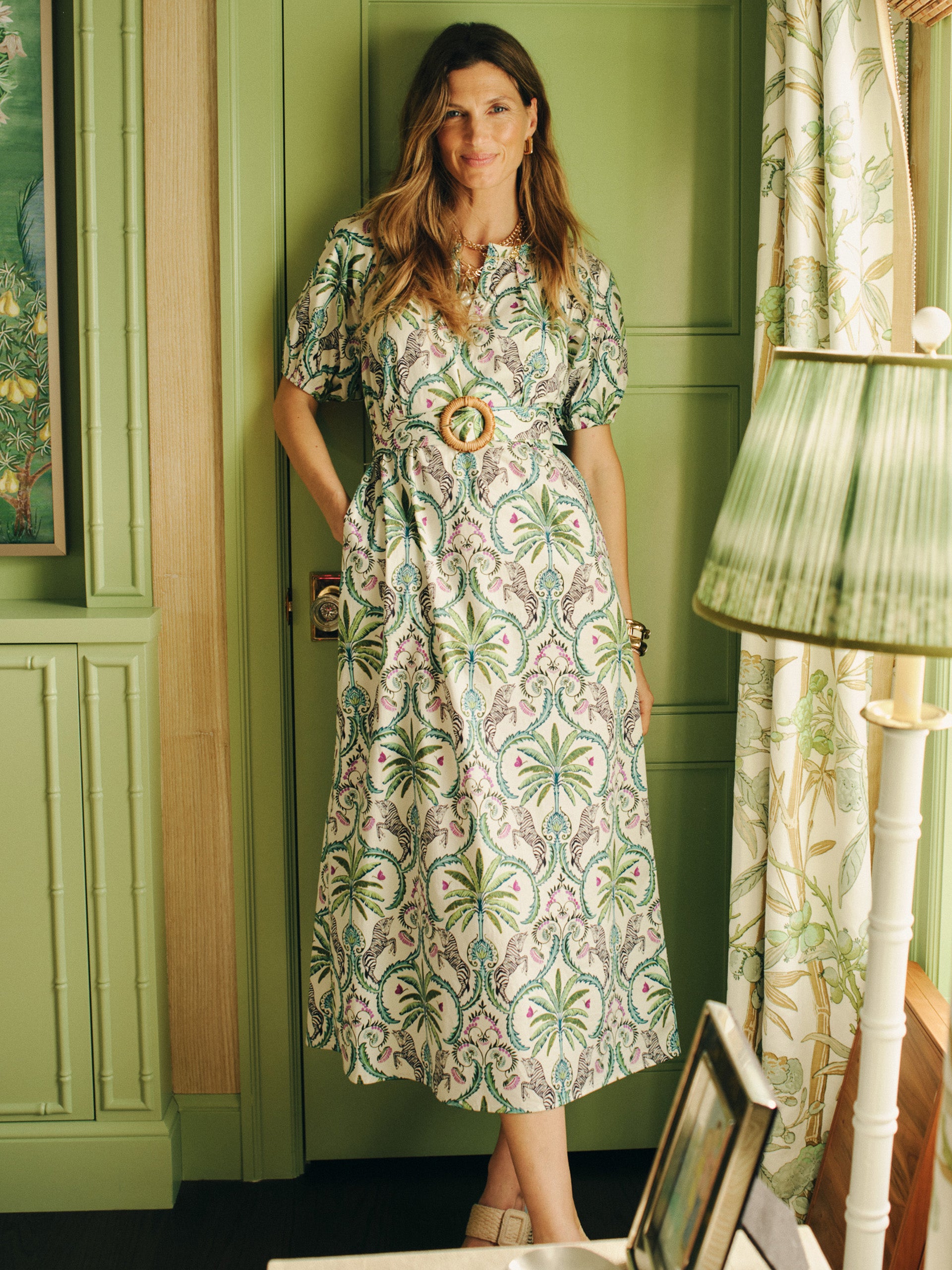 Off_White/Multi Zebra Isle Marley Dress | Women's Dresses | J