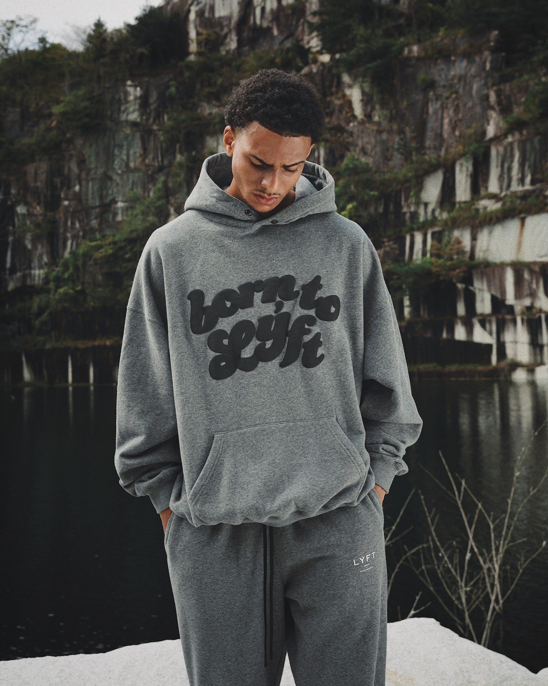 Old Born To LÝFT Hoodie - D.Grey