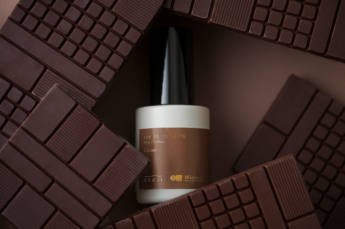 OSAJI（オサジ）コラボレーション。チョコレートの香りモチーフの