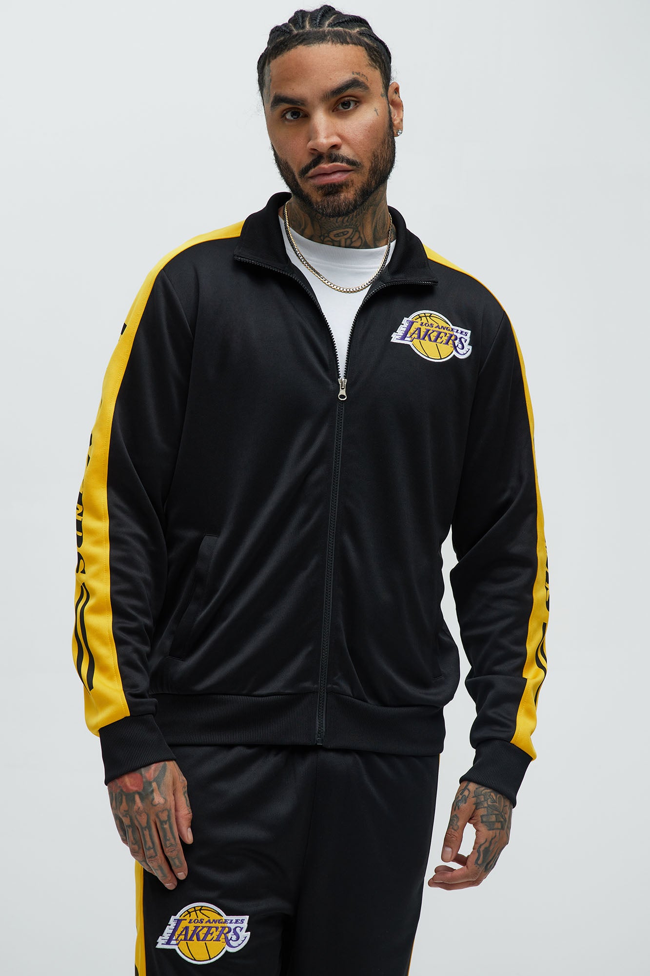 Lakers Stand By Track Jacket - Black | Fashion Nova