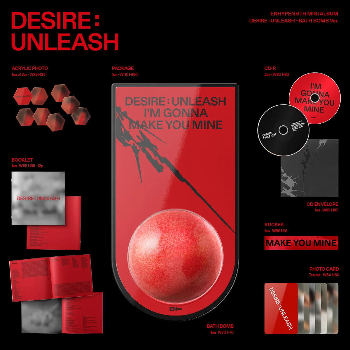 ENHYPEN 6th Mini Album - DESIRE : UNLEASH (Bath Bomb Ver.) – HEY KPOP