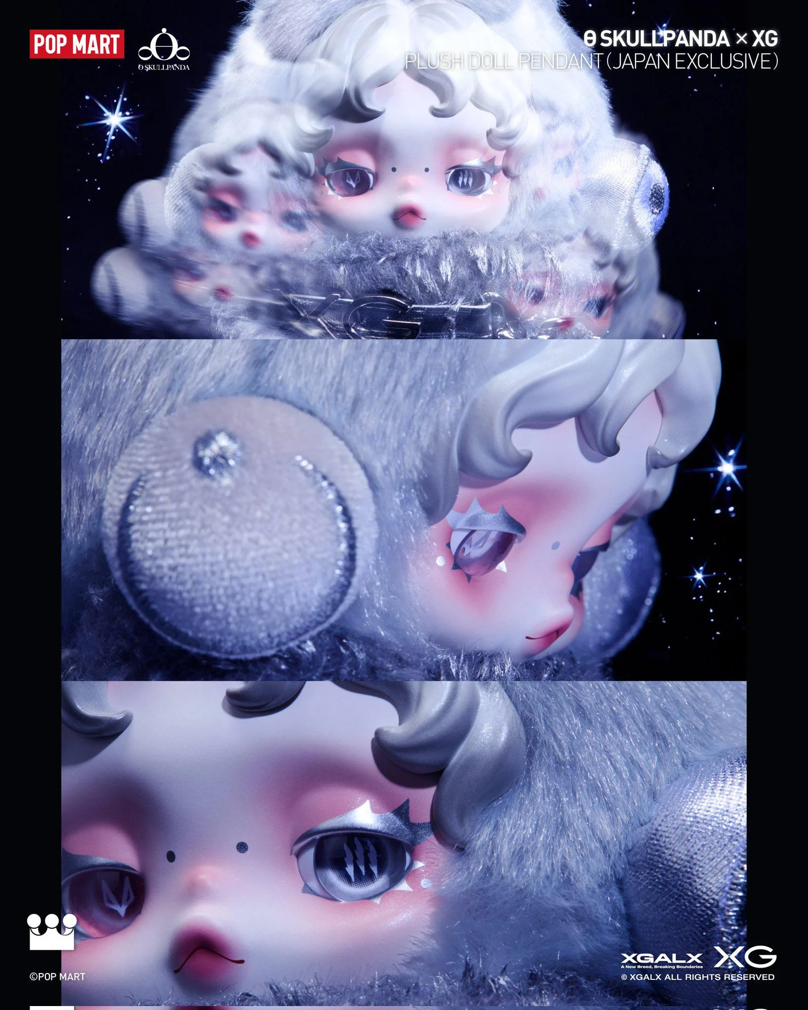 Skullpanda SKULL PANDA x XG Vinyl Plush Pendant Japan Exclusive
