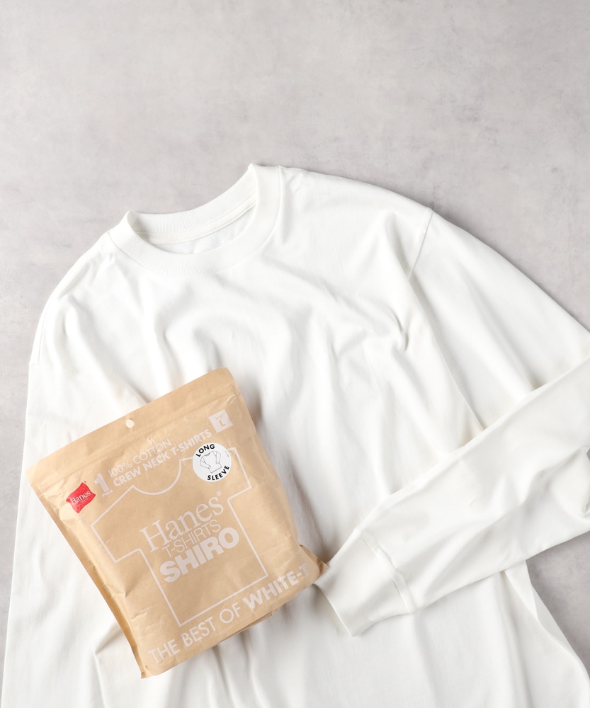 SHIROクルーネック長袖シャツ(S ホワイト): トップス｜Right-on