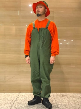 BEAMS PLUS / ミリタリー オーバーオールを使った人気ファッション