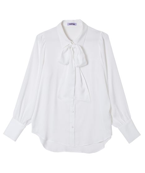 リボン付きブラウス[商品：PN25SS-015] - PUNYUS Online Store / 公式通販