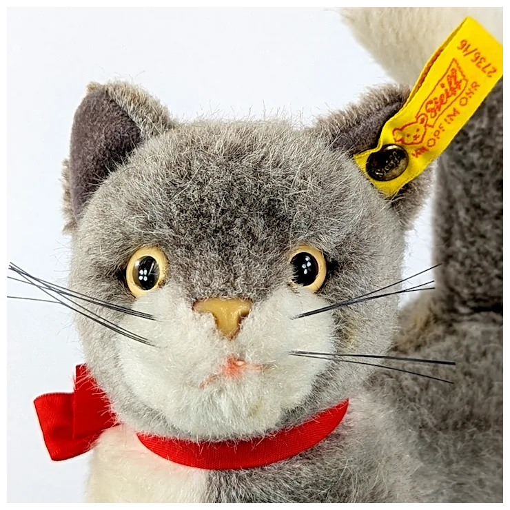 Steiff Cat Cattie with IDs smallest 7 inches standing vintage 1984